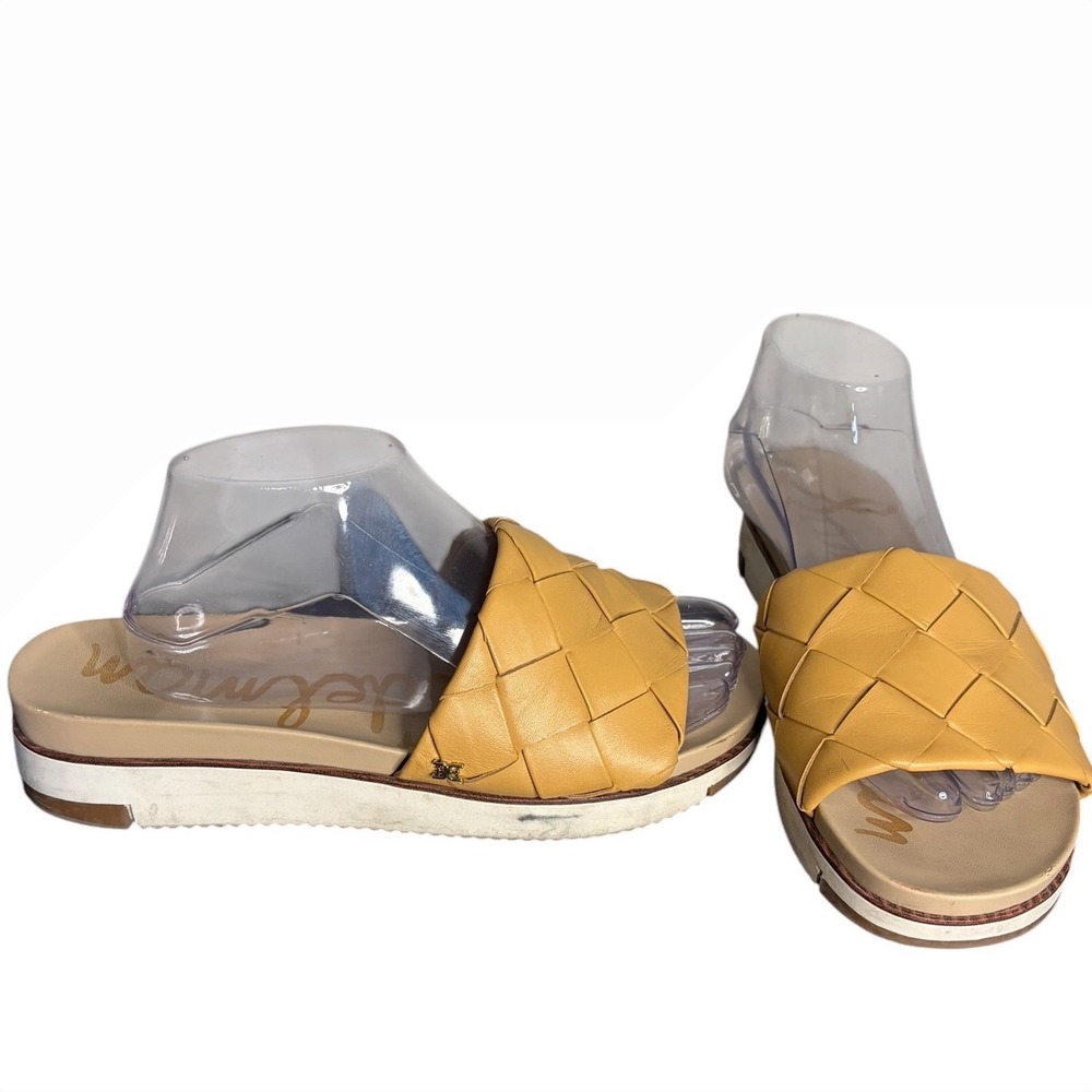 Sam Ed at elman Yellow Slide Sandals Women's Size‎ 9